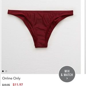 Rose red cheeky bikini bottoms